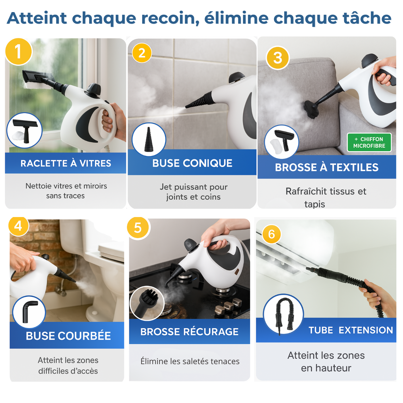 Steameo - Nettoyeur à vapeur sans produits chimiques